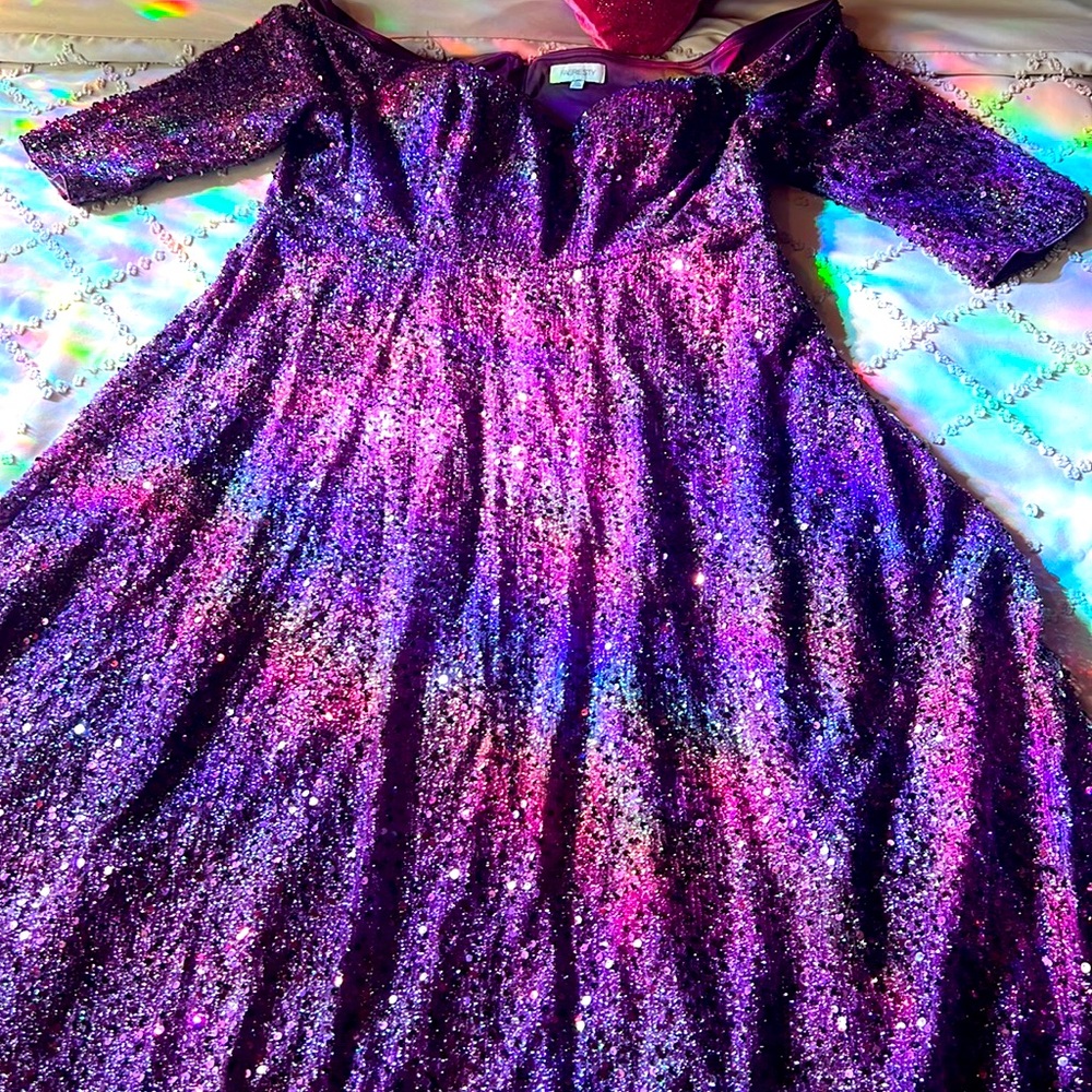 Beautiful purple Sequin Dress